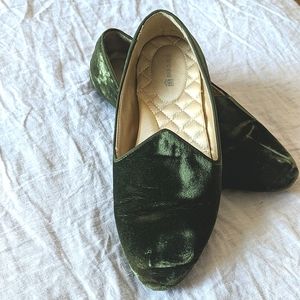 Birdies Heron - Green Velvet